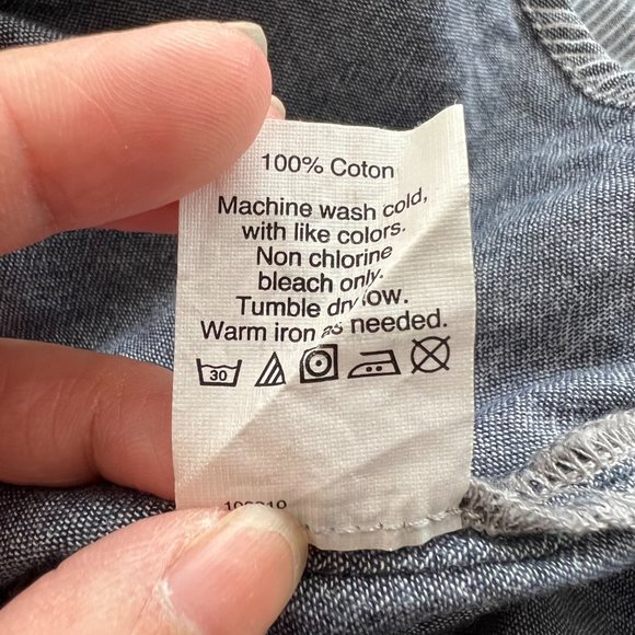 Madewell Navy Oversized Boxy Cotton Courier Shirt in Lilydale Stripe Sz XS - Picture 12 of 13